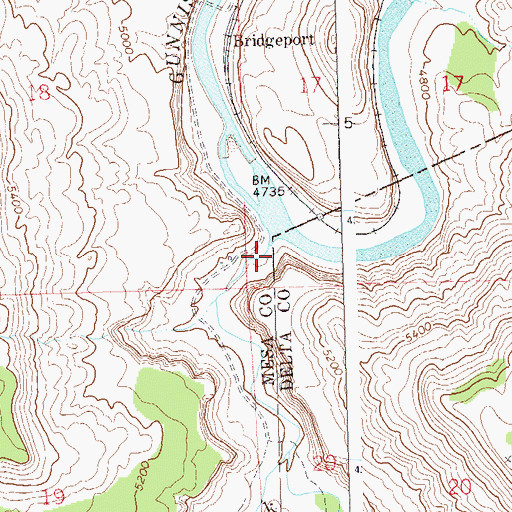 Topographic Map of Big Dominguez Creek, CO