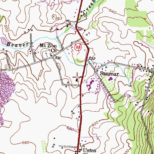 Topographic Map of San Mar Childrens Home, MD