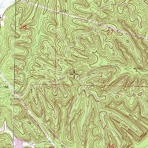 Topographic Map of Flint Creek, OK