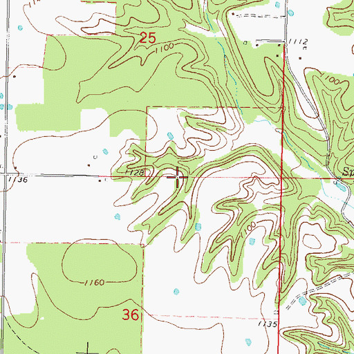 Topographic Map of Rocky Ford, OK