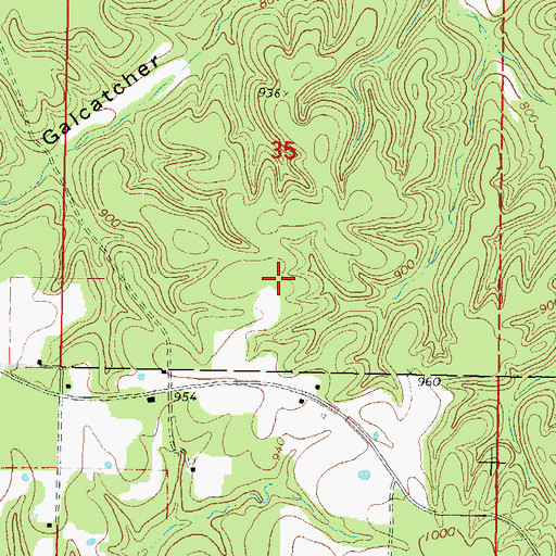 Topographic Map of Tagg Flats, OK
