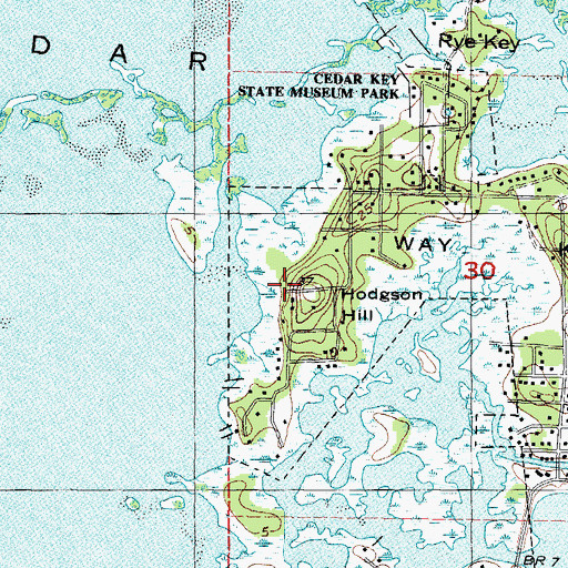 Topographic Map of Cedar Key State Museum, FL
