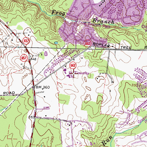 Topographic Map of Saint Timothy Catholic School, VA