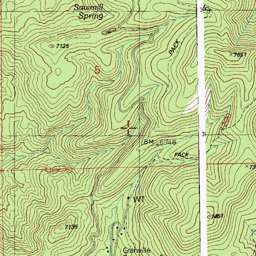 Topographic Map of Red Spring, AZ