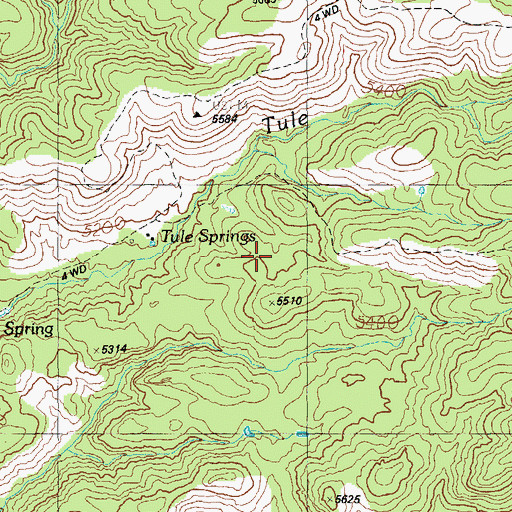 Topographic Map of Tule Tank, AZ