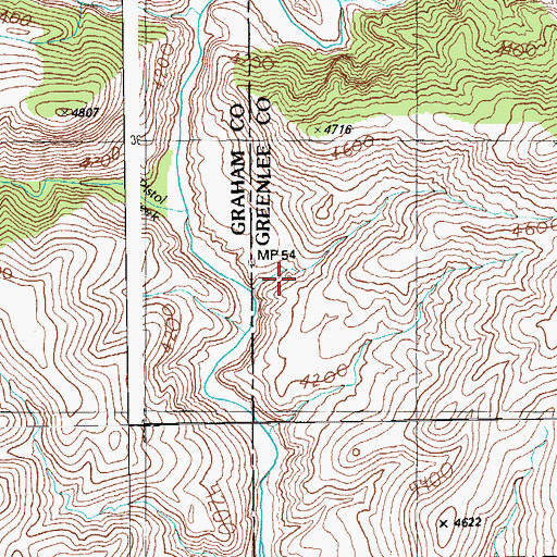 Topographic Map of Buck Spring, AZ