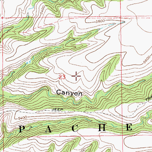 Topographic Map of Bee Canyon Tank, AZ