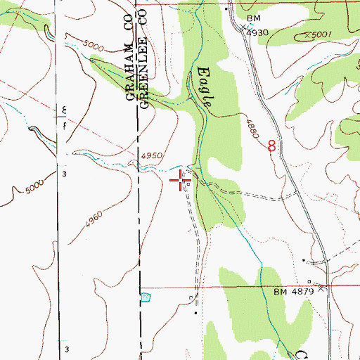 Topographic Map of Eagle Elementary School, AZ