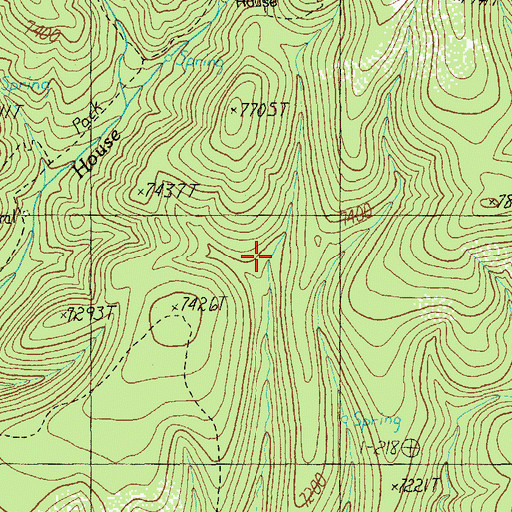 Topographic Map of Walnut Spring, AZ
