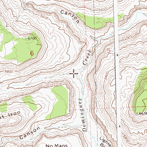 Topographic Map of Wildhorse Draw, CO