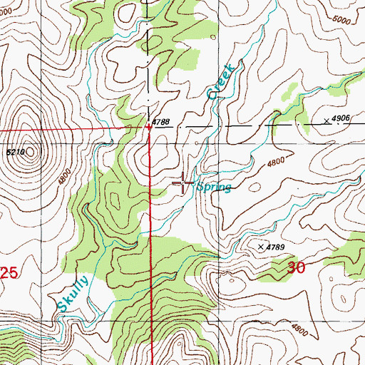 Topographic Map of Corner Spring, AZ