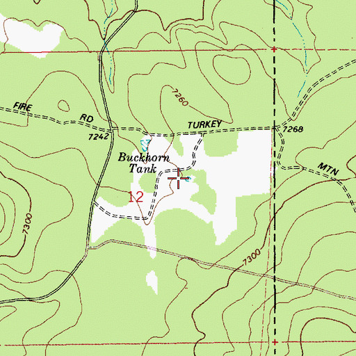 Topographic Map of Fantasia Tank, AZ