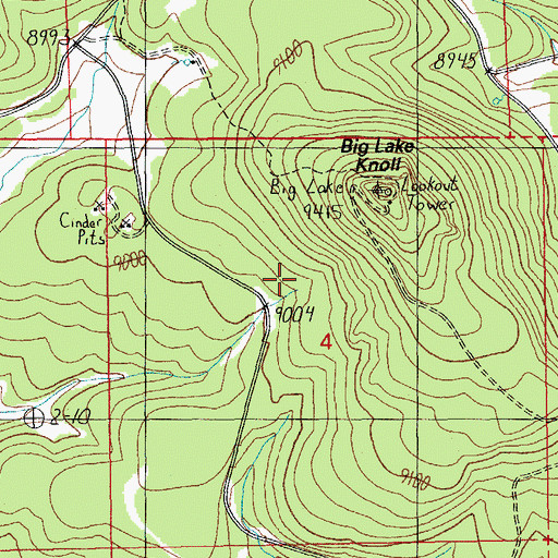 Topographic Map of Spillman Spring, AZ