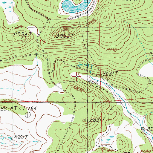 Topographic Map of Udall Pit Tank Number 4, AZ