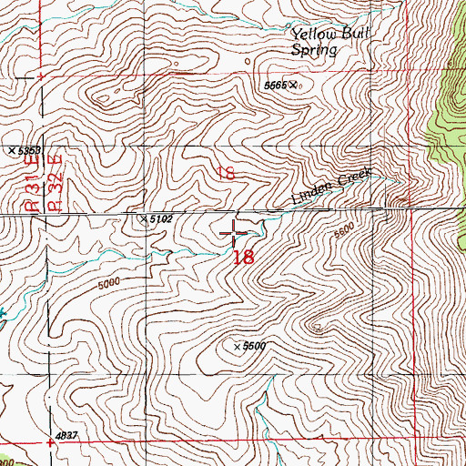 Topographic Map of Upper Linden Spring, AZ
