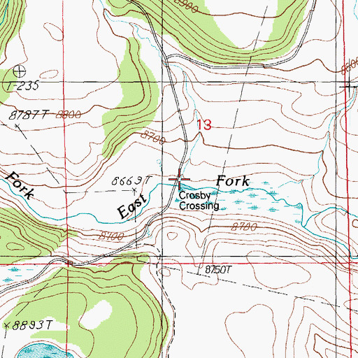 Topographic Map of Crosby Spring, AZ