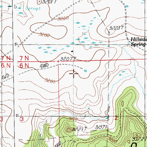 Topographic Map of Tom Thumb Spring, AZ