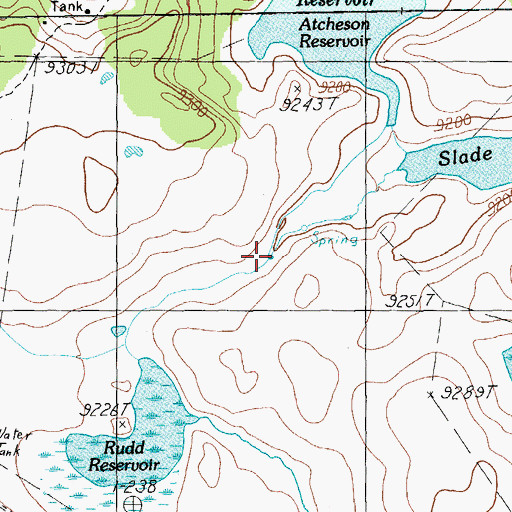 Topographic Map of Bluff Tank, AZ