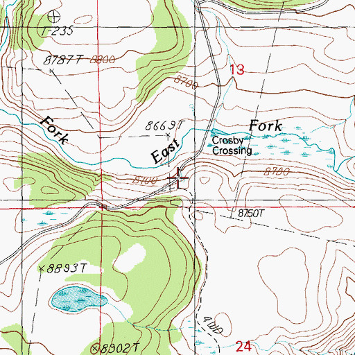 Topographic Map of East Fork Black River Spring, AZ