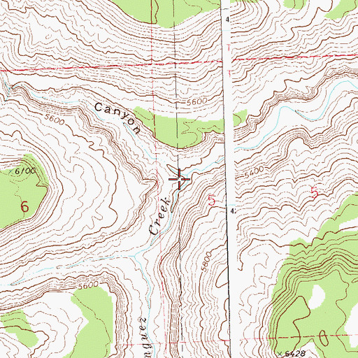 Topographic Map of Poison Canyon, CO