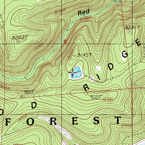 Topographic Map of Burn Meadow Tank, AZ