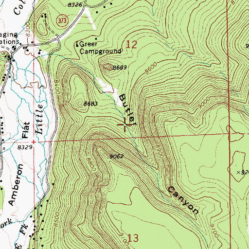 Topographic Map of Butler Canyon Spring, AZ