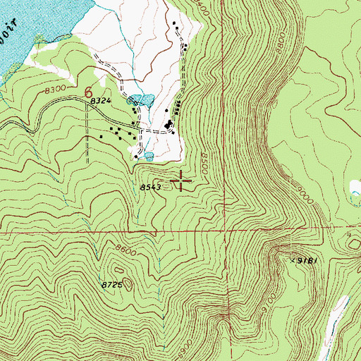 Topographic Map of Shelter Spring, AZ