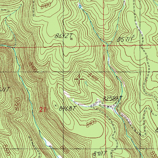 Topographic Map of Old Spring, AZ