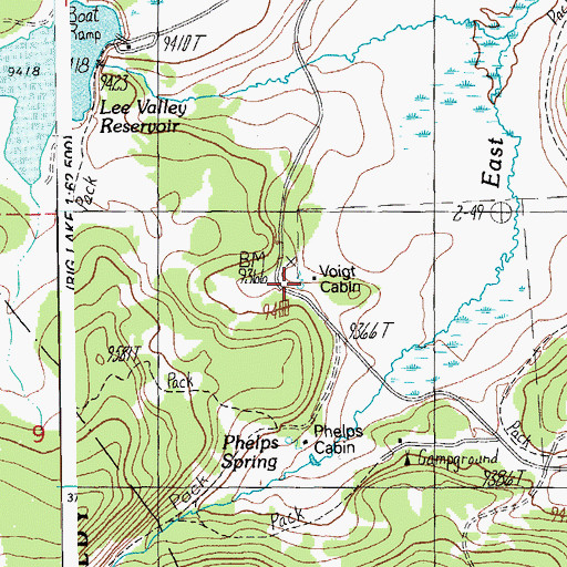 Topographic Map of Voigt Spring, AZ