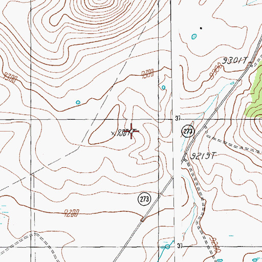 Topographic Map of Point Spring, AZ