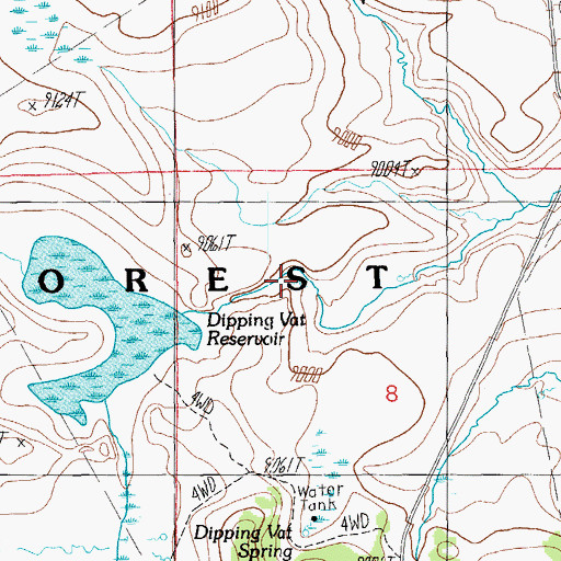 Topographic Map of Crossbar Tank, AZ