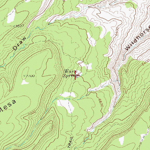 Topographic Map of Warm Spring, CO