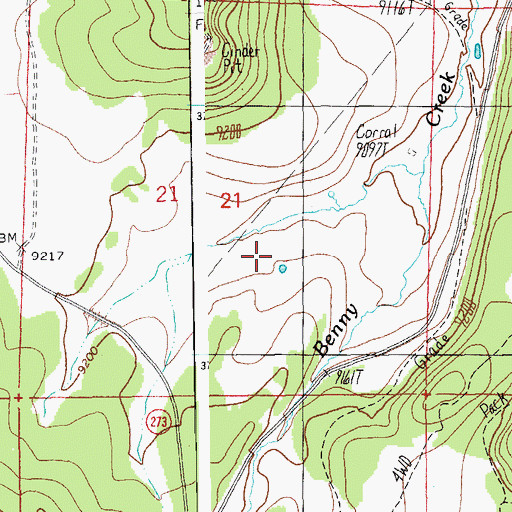 Topographic Map of Horse Corral Spring, AZ