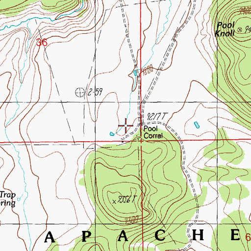 Topographic Map of Pool Corral Spring, AZ