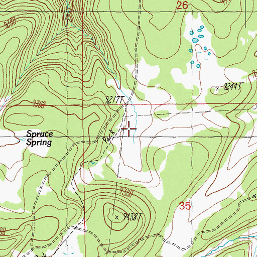 Topographic Map of Developed Spring, AZ