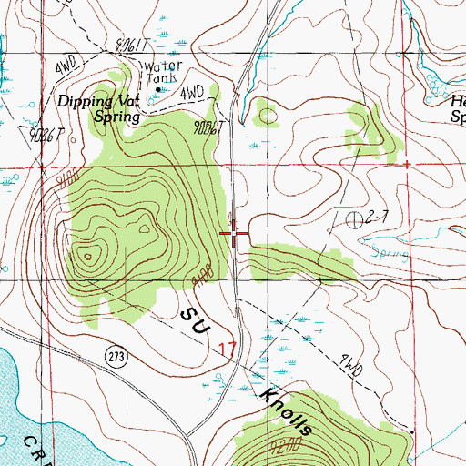 Topographic Map of 75 Spring, AZ