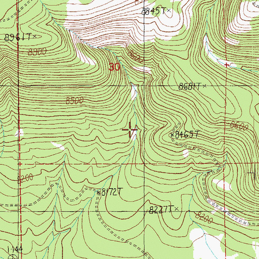 Topographic Map of Chaparral Tank, AZ