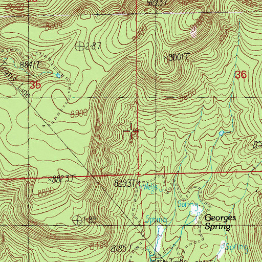 Topographic Map of Reynolds Tank, AZ