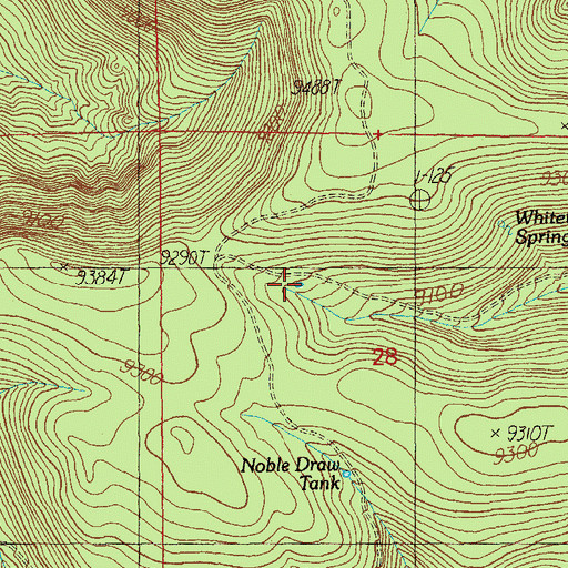 Topographic Map of Turkey Draw Tank, AZ