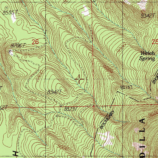 Topographic Map of Section 26 Tank, AZ