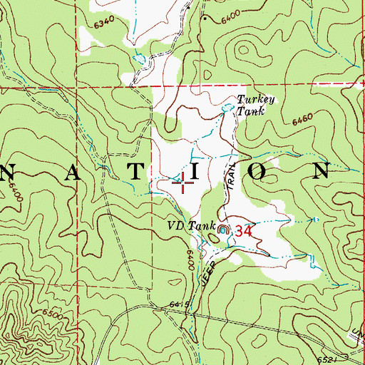 Topographic Map of Pothole Tank, AZ
