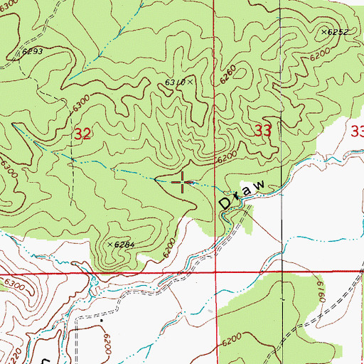 Topographic Map of Draw Tank, AZ
