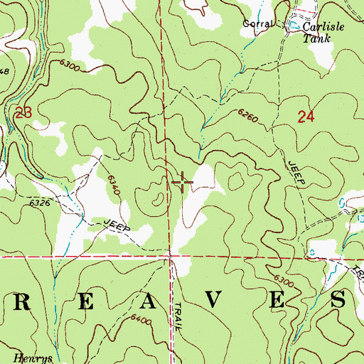 Topographic Map of Perkins Tank, AZ