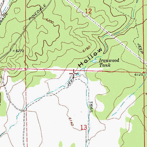Topographic Map of Upper Ironwood Tank, AZ