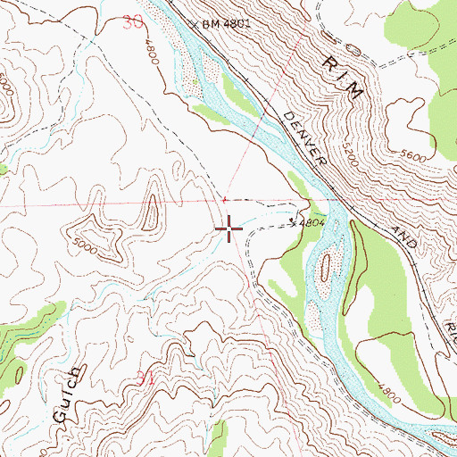 Topographic Map of Palmer Gulch, CO