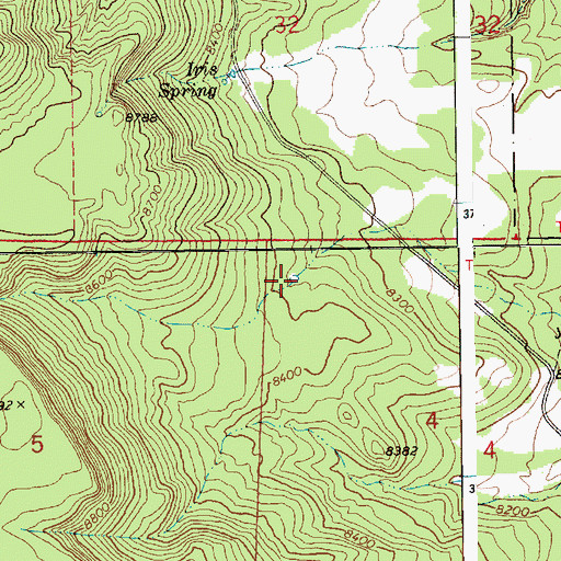 Topographic Map of Upper Spring, AZ