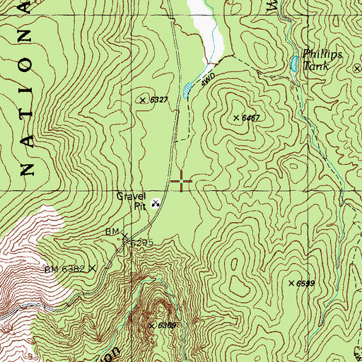 Topographic Map of Blackjack Campground, AZ