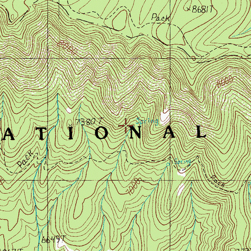 Topographic Map of Yellowjacket Spring, AZ