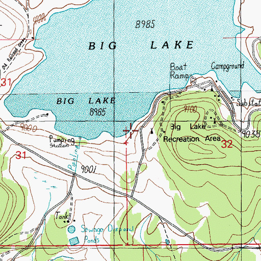 Topographic Map of Cutthroat Campground, AZ