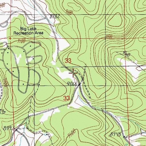 Topographic Map of Grayling Campground, AZ